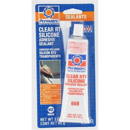 Permatex Clear Silicone Adhesive Sealant PE308976